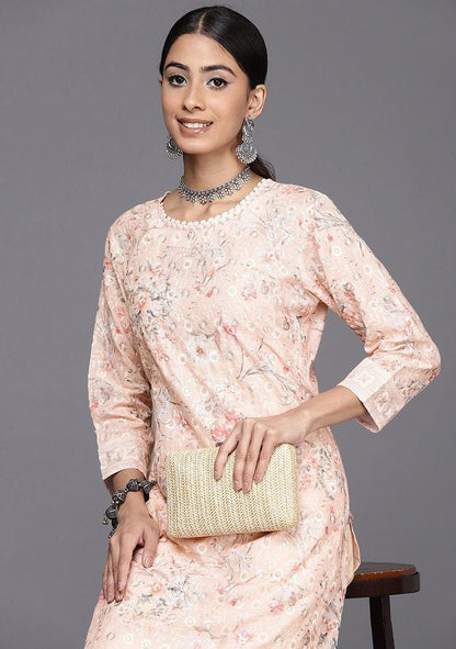 Floral Chikankari Embroidered Kurta & Trousers Set